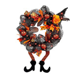 Maxbell Halloween Wreaths Decorations Lighted up Wreath for Thanksgiving Holiday Yellow