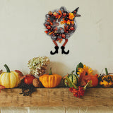 Maxbell Halloween Wreaths Decorations Lighted up Wreath for Thanksgiving Holiday Yellow