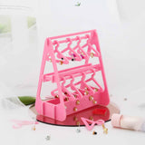 Maxbell Creative Earring Display Stand Jewelry Storage Show Case Hook Earrings Stand Pink