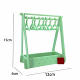 Maxbell Creative Earring Display Stand Jewelry Storage Show Case Hook Earrings Stand Green