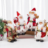 Maxbell Santa Figurine Doll Decorative Sculpture Statue Decoration Holiday StyleE