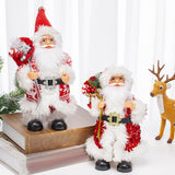 Maxbell Santa Figurine Doll Decorative Sculpture Statue Decoration Holiday StyleF