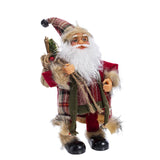 Maxbell Santa Figurine Doll Decorative Sculpture Statue Decoration Holiday StyleF
