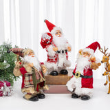 Maxbell Santa Figurine Doll Decorative Sculpture Statue Decoration Holiday StyleF