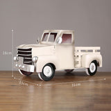 Maxbell Retro Style Pickup Truck Car Model for Bookshelf Desk Cabinet Children beige