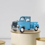 Maxbell Retro Style Pickup Truck Car Model for Bookshelf Desk Cabinet Children blue