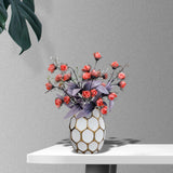 Maxbell Ceramic Vase Home Decorations Flower Pot Indoor Dining Room Ornament Office White