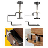 Maxbell 2x Stainless Steel Woodworking Clamp Fasten Stable Fixing Clip Adjustment 5.9cmx3cm