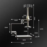 Maxbell 2x Stainless Steel Woodworking Clamp Fasten Stable Fixing Clip Adjustment 5.9cmx3cm
