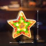 Maxbell 4 Pieces Christmas Window Silhouette Lights Decorations for Door Festival