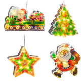 Maxbell 4 Pieces Christmas Window Silhouette Lights Decorations for Door Festival