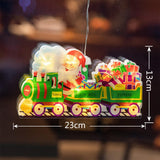 Maxbell 4 Pieces Christmas Window Silhouette Lights Decorations for Door Festival