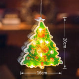 Maxbell 4 Pieces Christmas Window Silhouette Lights Decorations for Door Festival