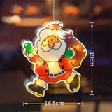 Maxbell 4 Pieces Christmas Window Silhouette Lights Decorations for Door Festival