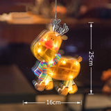 Maxbell 5x Christmas Hanging Window Light Decorations Santa Claus Hotel