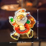 Maxbell 5x Christmas Hanging Window Light Decorations Santa Claus Hotel
