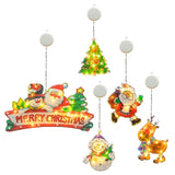 Maxbell 5x Christmas Hanging Window Light Decorations Santa Claus Hotel
