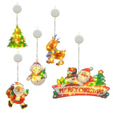 Maxbell 5x Christmas Hanging Window Light Decorations Santa Claus Hotel