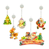Maxbell 5x Christmas Hanging Window Light Decorations Santa Claus Hotel