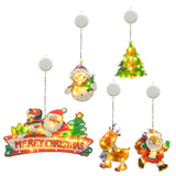 Maxbell 5x Christmas Hanging Window Light Decorations Santa Claus Hotel