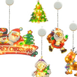Maxbell 5x Christmas Hanging Window Light Decorations Santa Claus Hotel