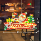 Maxbell 5x Christmas Hanging Window Light Decorations Santa Claus Hotel