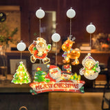 Maxbell 5x Christmas Hanging Window Light Decorations Santa Claus Hotel
