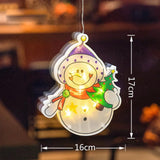 Maxbell 5x Christmas Hanging Window Light Decorations Santa Claus Hotel