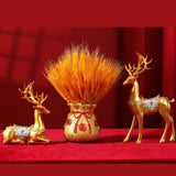 Maxbell Decorative Flower Vase Tabletop Centerpieces Flowers Pot for Bedroom Kitchen Aureate