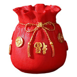 Maxbell Decorative Flower Vase Tabletop Centerpieces Flowers Pot for Bedroom Kitchen Red