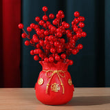 Maxbell Decorative Flower Vase Tabletop Centerpieces Flowers Pot for Bedroom Kitchen Red