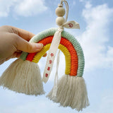 Maxbell Bohemian Tassel Pendant Chic Wall Hanging for Baby Shower Bedroom Decor Orange
