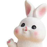 Maxbell Rabbit Statue Miniature Desktop Ornament Animal Sculpture for Bedroom Decor StyleA