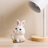 Maxbell Rabbit Statue Miniature Desktop Ornament Animal Sculpture for Bedroom Decor StyleA