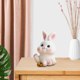 Maxbell Rabbit Statue Miniature Desktop Ornament Animal Sculpture for Bedroom Decor StyleA