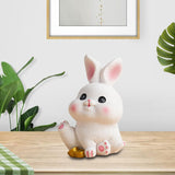 Maxbell Rabbit Statue Miniature Desktop Ornament Animal Sculpture for Bedroom Decor StyleA