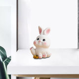 Maxbell Rabbit Statue Miniature Desktop Ornament Animal Sculpture for Bedroom Decor StyleA