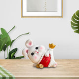 Maxbell Rabbit Statue Miniature Desktop Ornament Animal Sculpture for Bedroom Decor StyleC