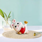 Maxbell Rabbit Statue Miniature Desktop Ornament Animal Sculpture for Bedroom Decor StyleC