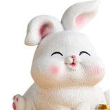 Maxbell Rabbit Statue Miniature Desktop Ornament Animal Sculpture for Bedroom Decor StyleD