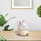 Maxbell Rabbit Statue Miniature Desktop Ornament Animal Sculpture for Bedroom Decor StyleD