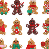 Maxbell 12Pcs Christmas Gingerbread Men Decorations New Years Xmas Tree Ornaments