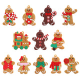 Maxbell 12Pcs Christmas Gingerbread Men Decorations New Years Xmas Tree Ornaments