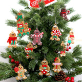 Maxbell 12Pcs Christmas Gingerbread Men Decorations New Years Xmas Tree Ornaments