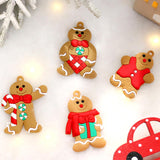 Maxbell 12Pcs Christmas Gingerbread Men Decorations New Years Xmas Tree Ornaments
