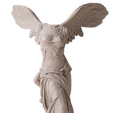 Maxbell Winged Victory of Samothrace Statue Sculpture Greek Goddess Art for Table Light Gray