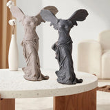 Maxbell Winged Victory of Samothrace Statue Sculpture Greek Goddess Art for Table Light Gray