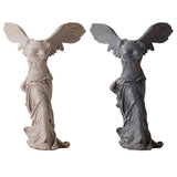 Maxbell Winged Victory of Samothrace Statue Sculpture Greek Goddess Art for Table Light Gray