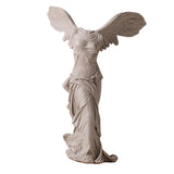 Maxbell Winged Victory of Samothrace Statue Sculpture Greek Goddess Art for Table Light Gray