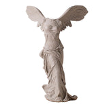 Maxbell Winged Victory of Samothrace Statue Sculpture Greek Goddess Art for Table Light Gray